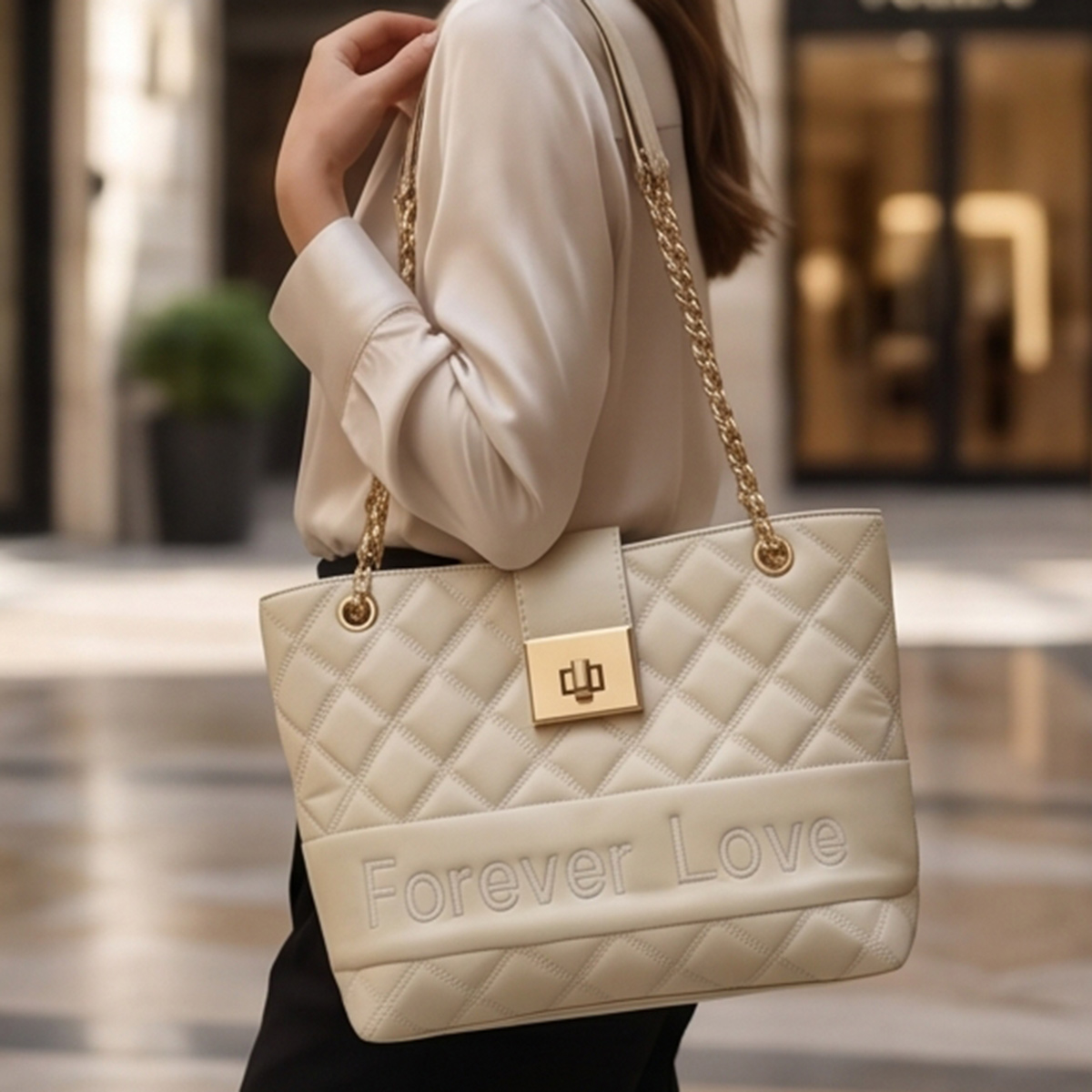 Ladies Bag Soft Plain Medium