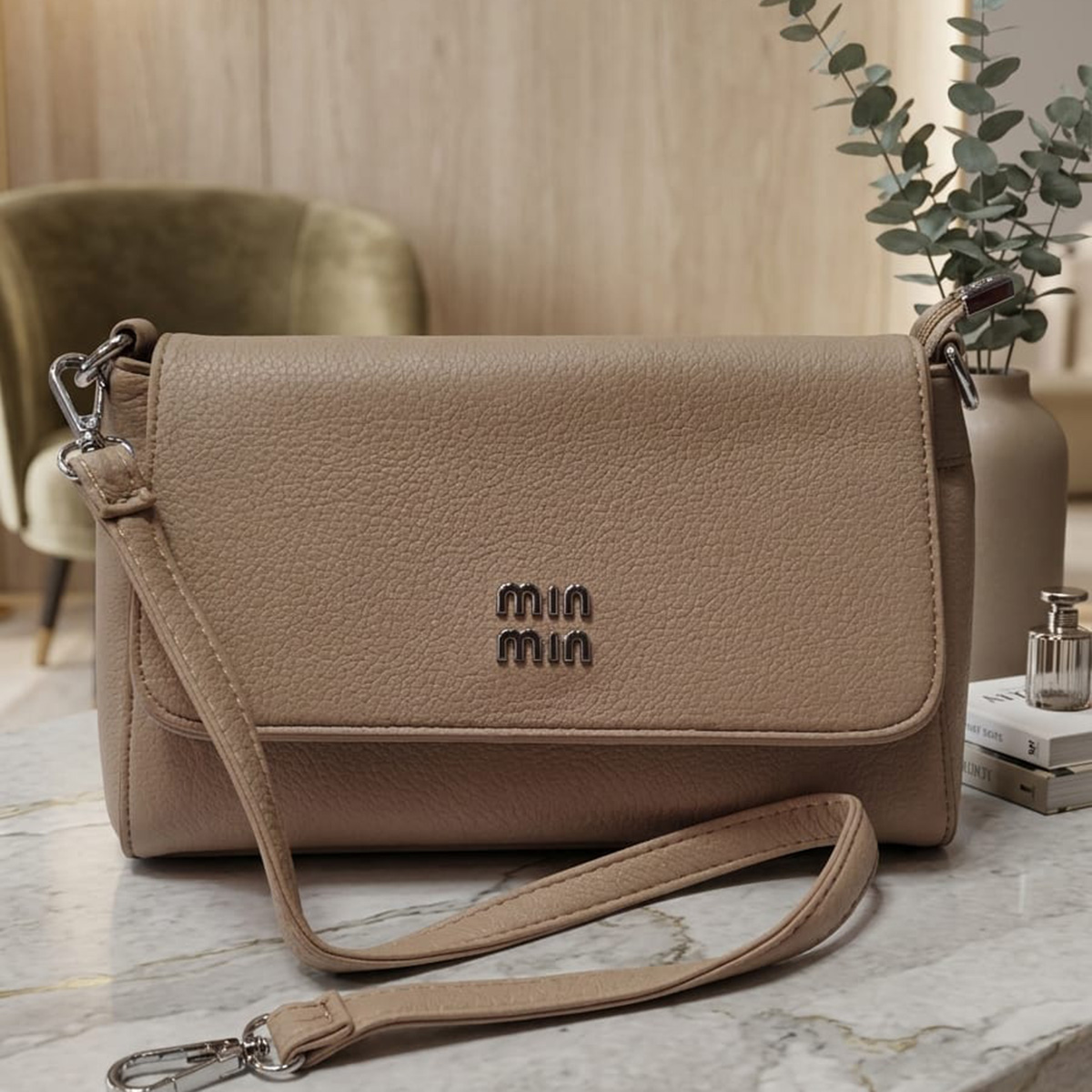 Ladies Hand Bag Soft Plain Medium