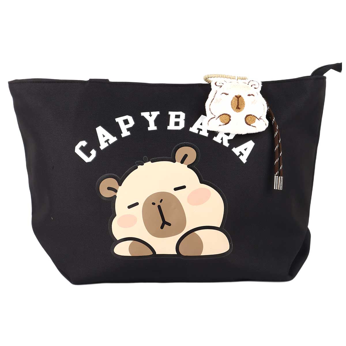 Capybara Ladies Shopping Bag Black