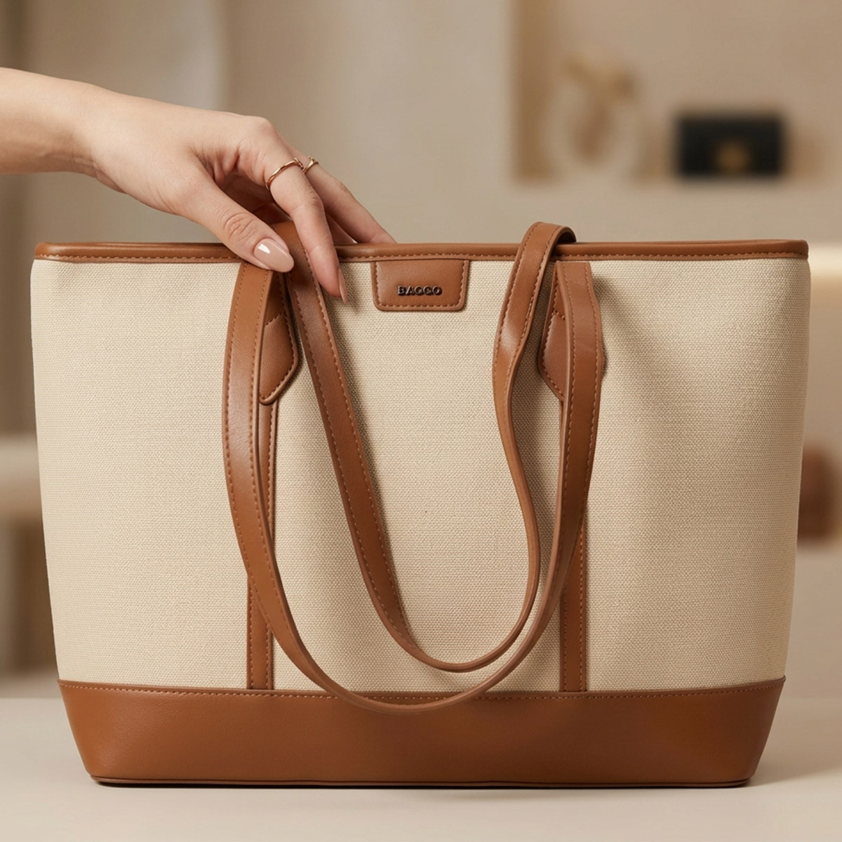 Ladies Bag Soft Plain Large