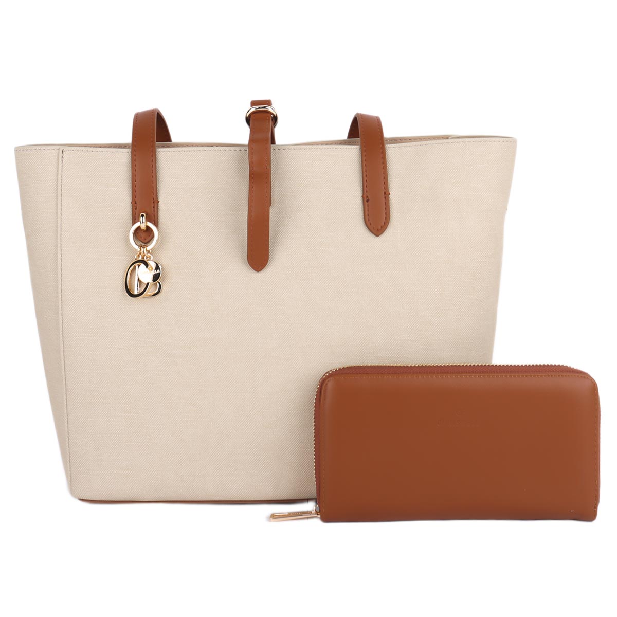 Chirsbella Large Tote Bag with Long Wallet Neutral Color | Women | Women Bags | Tote Bags Chirsbella Large Tote Bag with Long Wallet Neutral Color | Women | Women Bags | Tote Bags