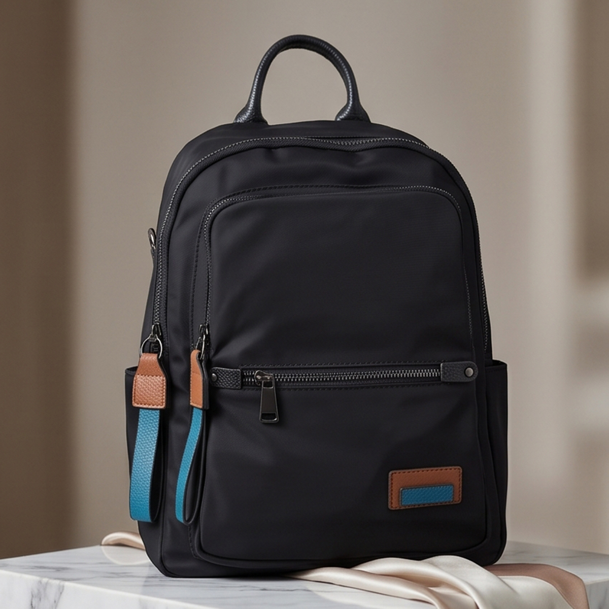 Sleek Black Backpack For Girls