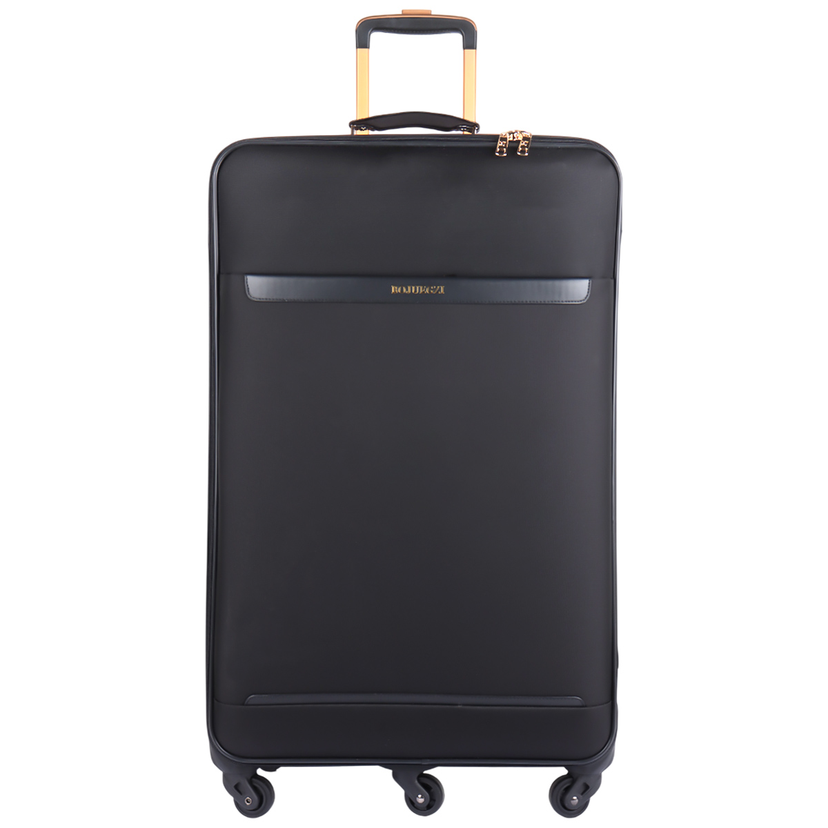 Bojuei Shamwa Trolley Bag Leather Black 28 Inch