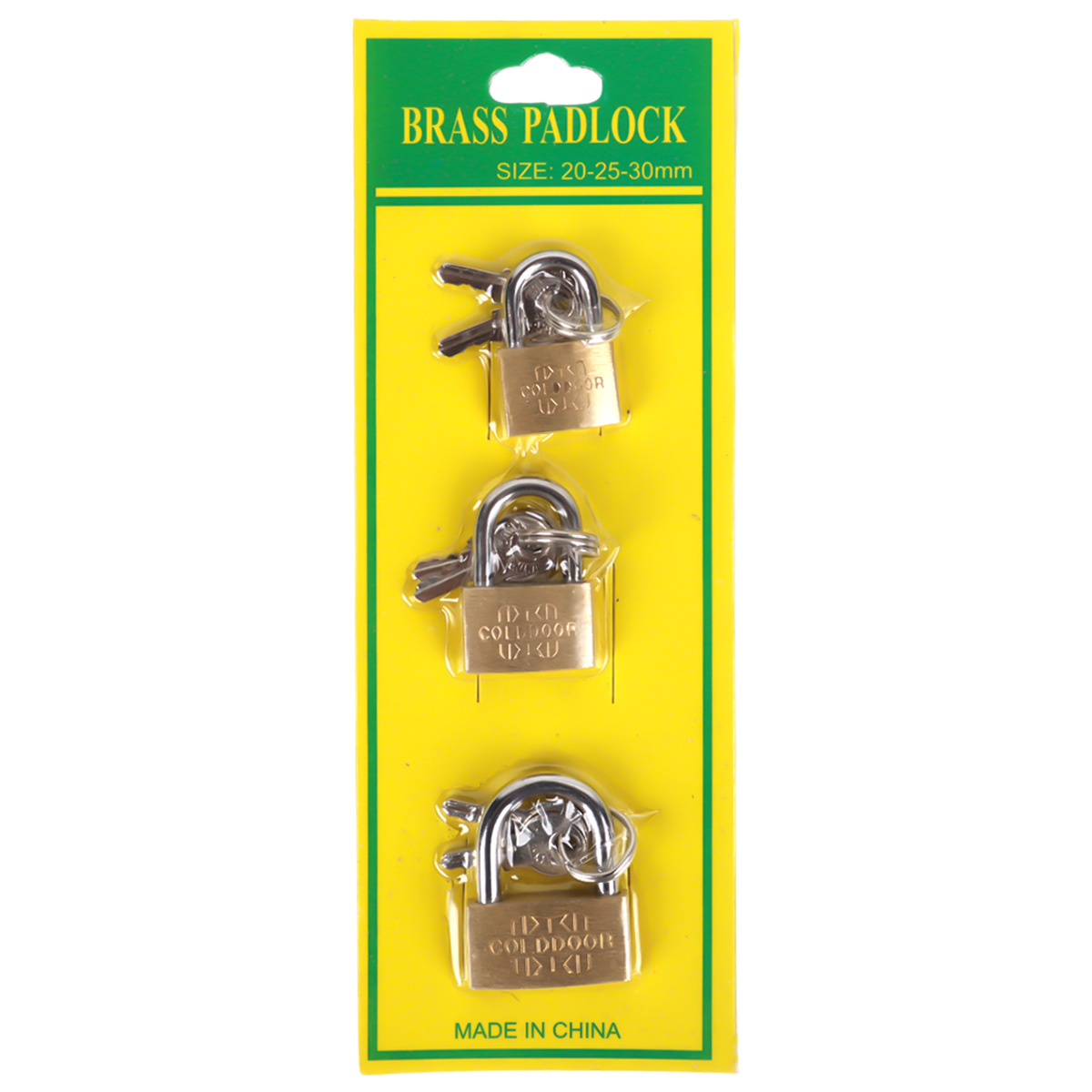 Brass PadLock With Key 20,25 & 30mm