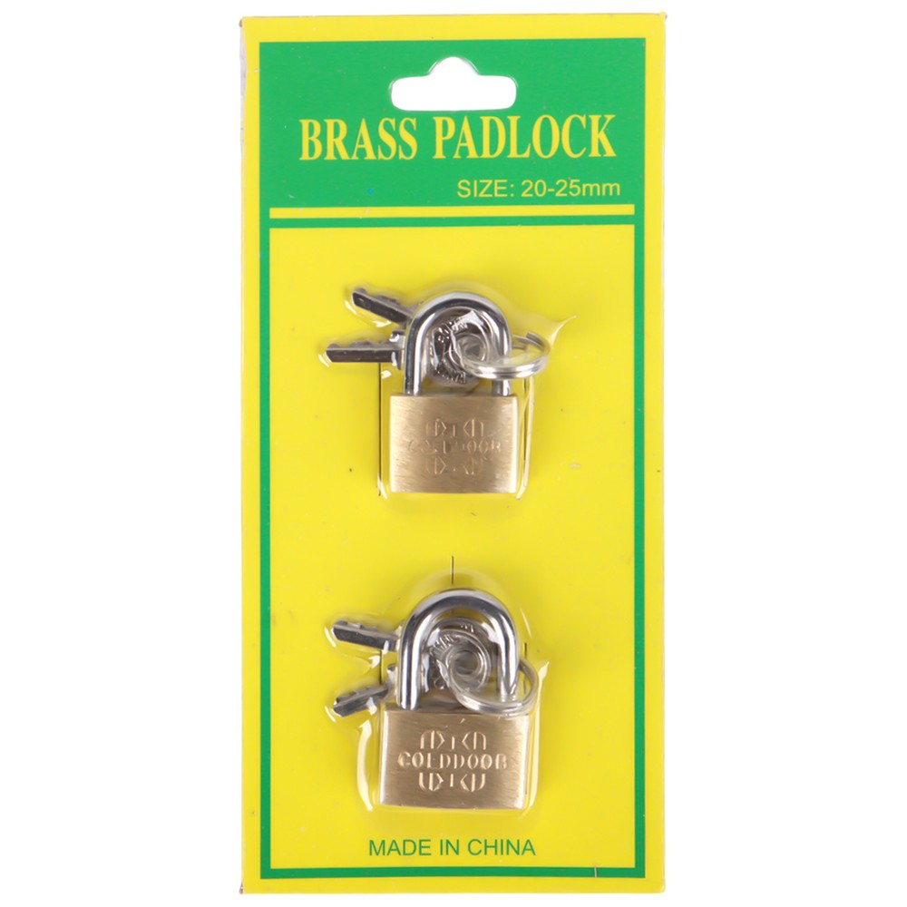 Brass PadLock With Key 20&25mm