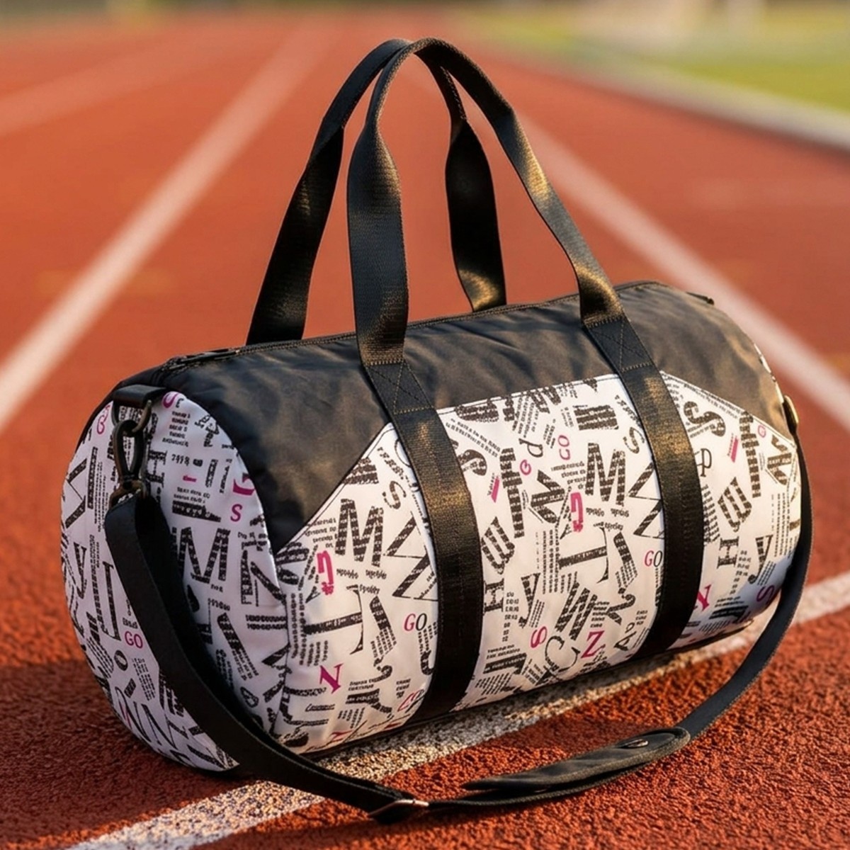 Graphic Print Duffel Bag