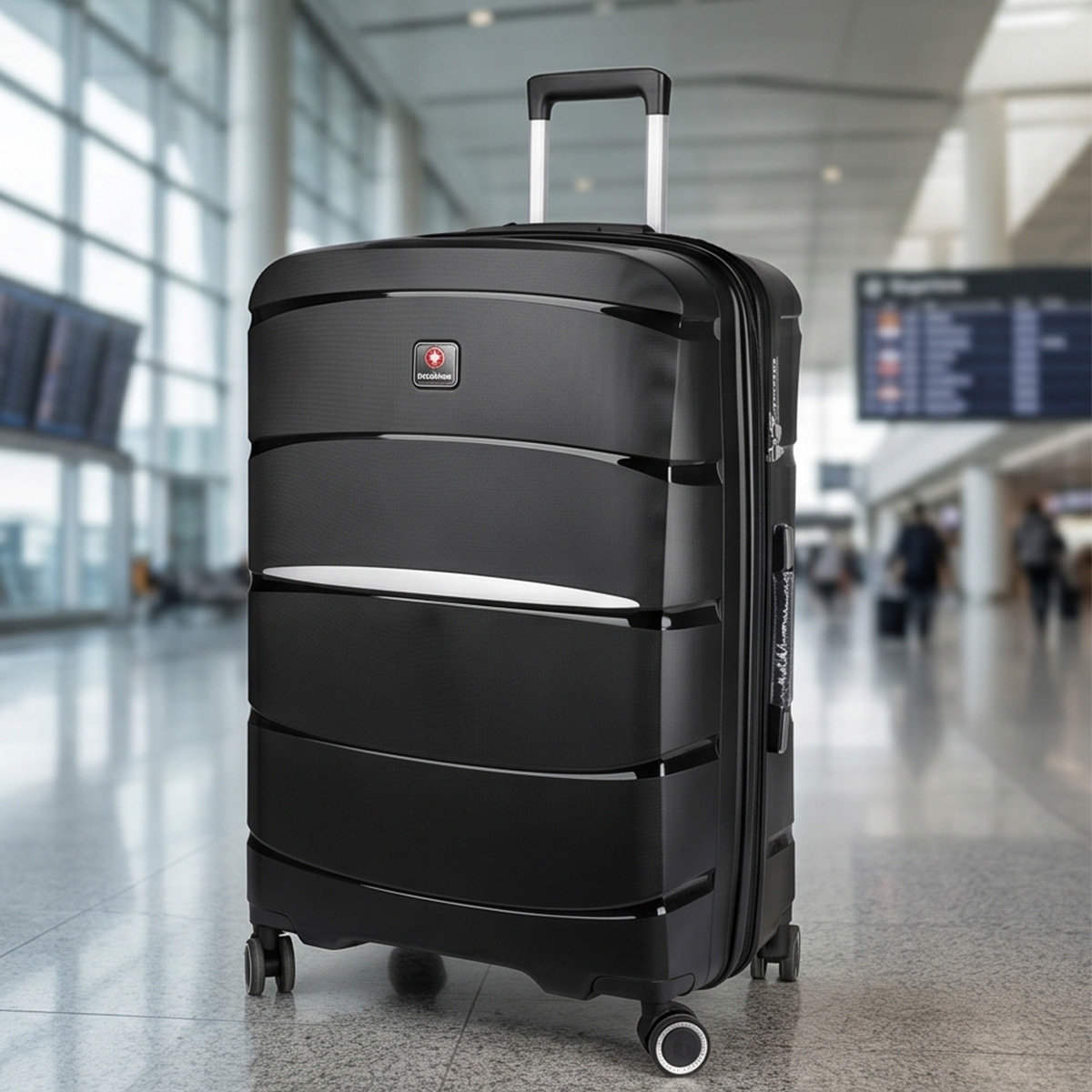Trolley Bag Hard Plain 20 Inch Black