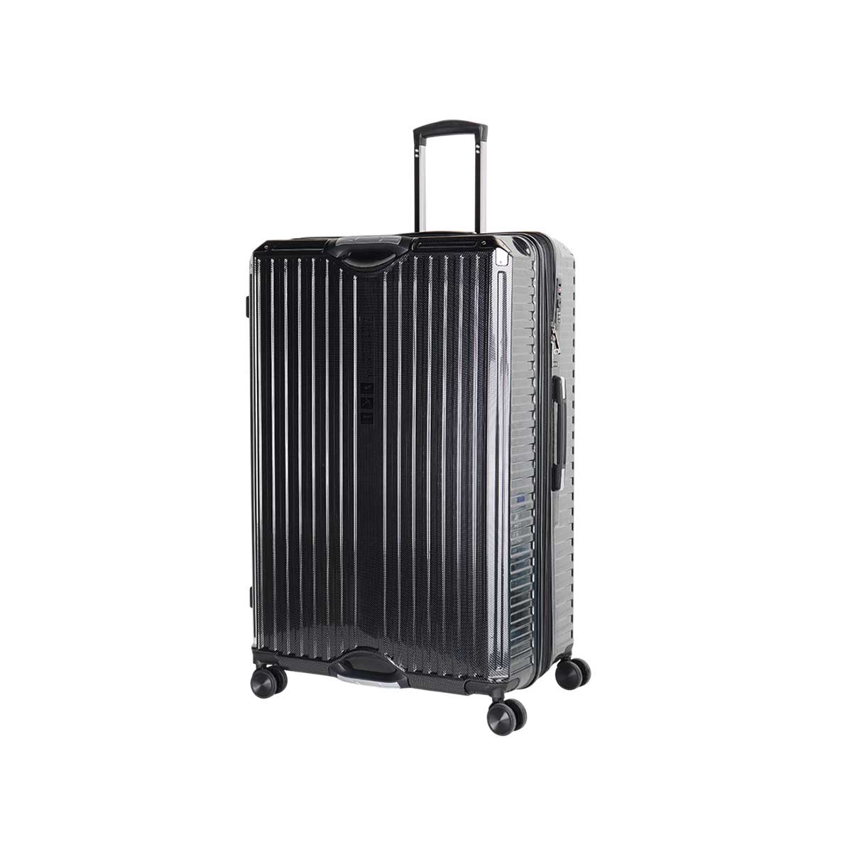 Hard Plain Trolley Bag Black 20 Inch