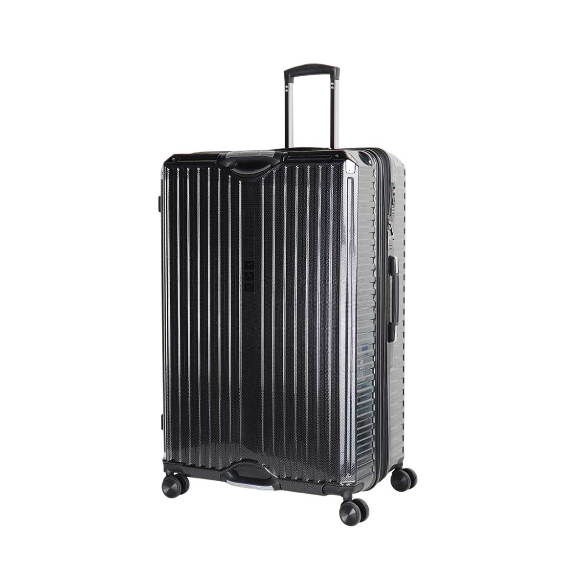 Hard Plain Trolley Bag Black 24 Inch