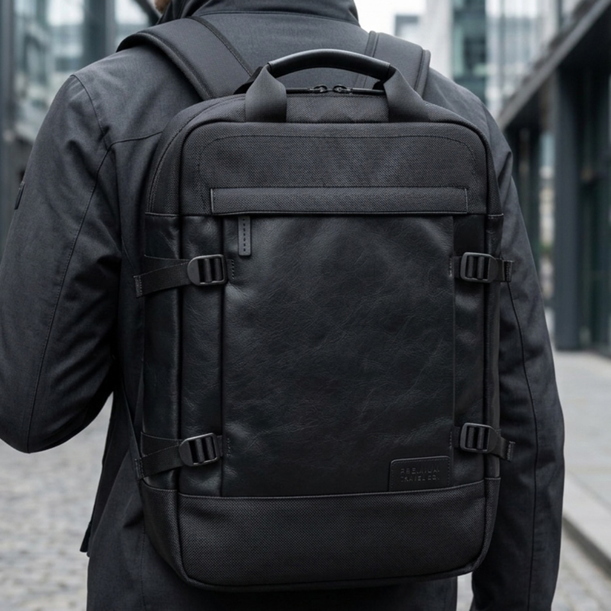 Premium Travel Co. Leather Backpack Bag