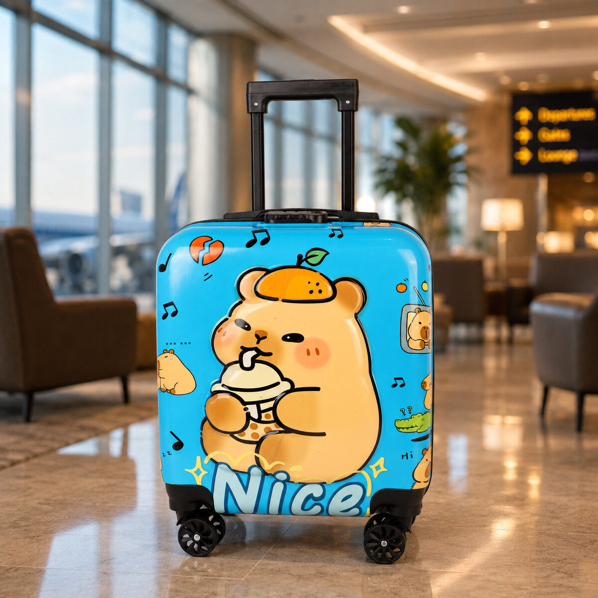 Kids Trolley Bag Printed