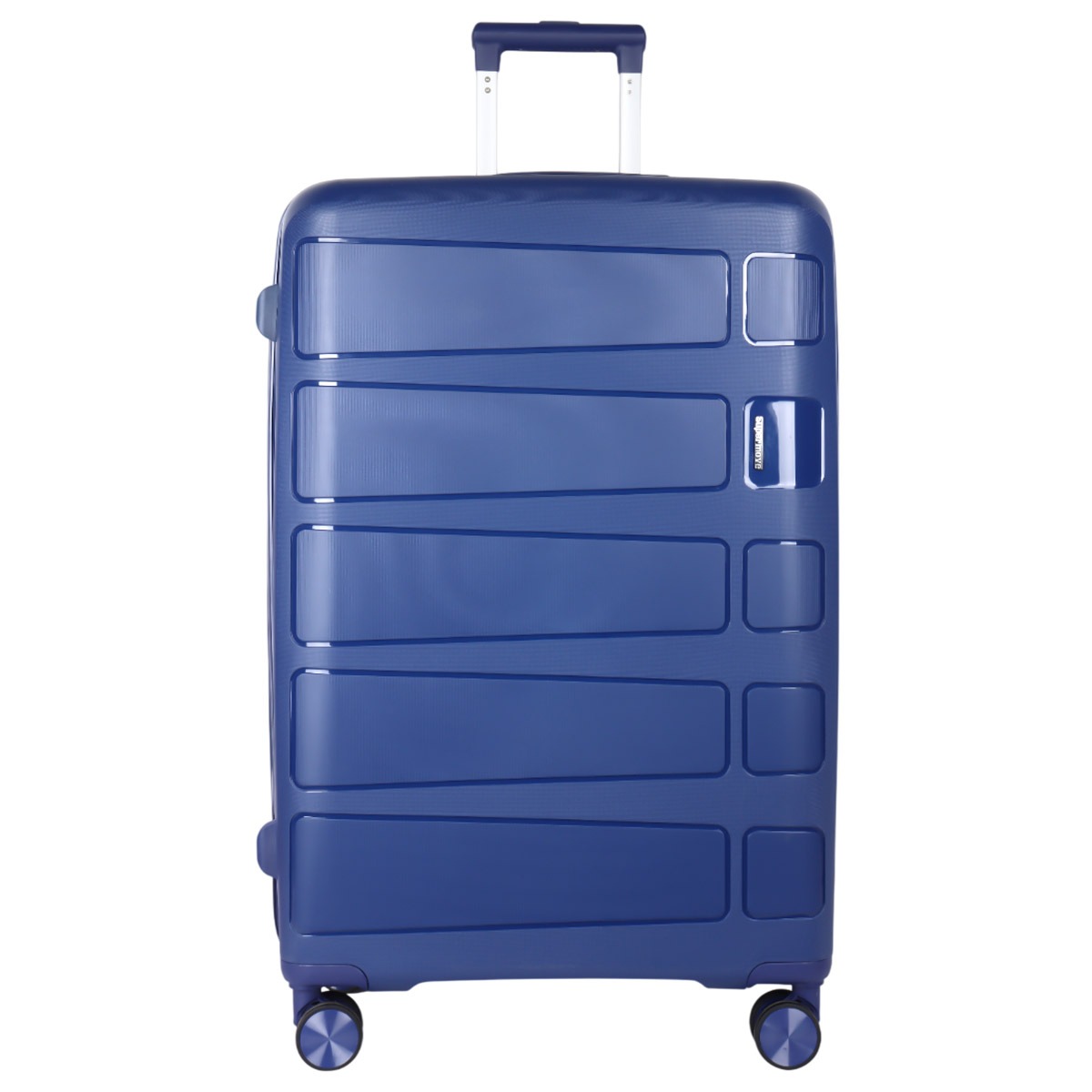 Hard Plain Leather Trolley Bag