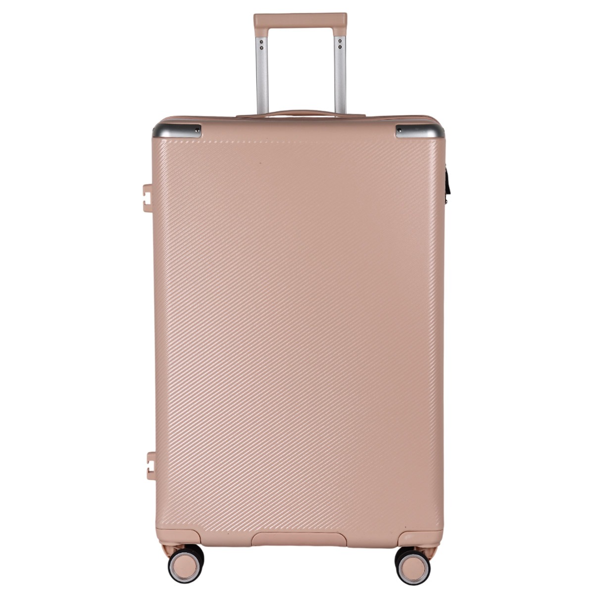 Hard Plain Leather Trolley Bag