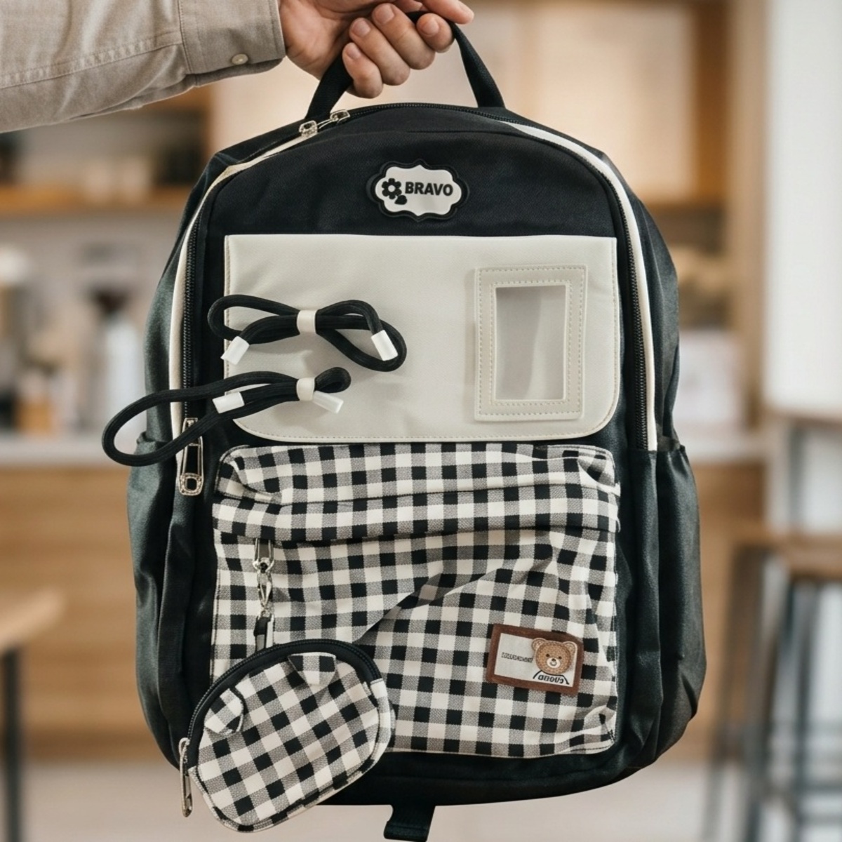 Bravo Checkered Backpack
