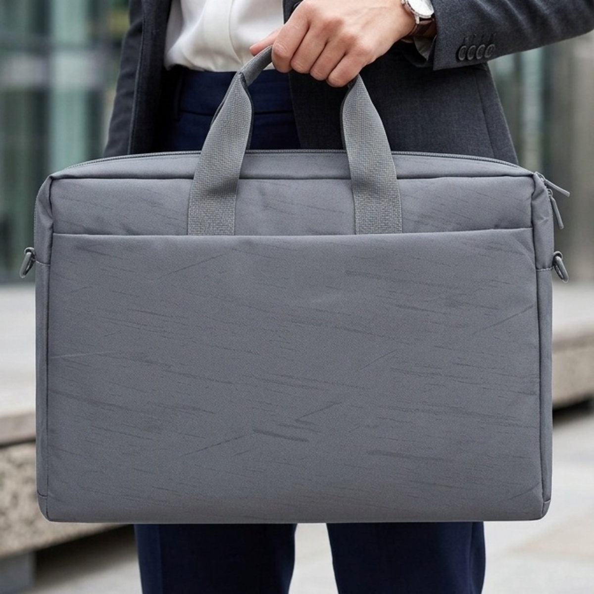 Laptop Bag Fabric Grey
