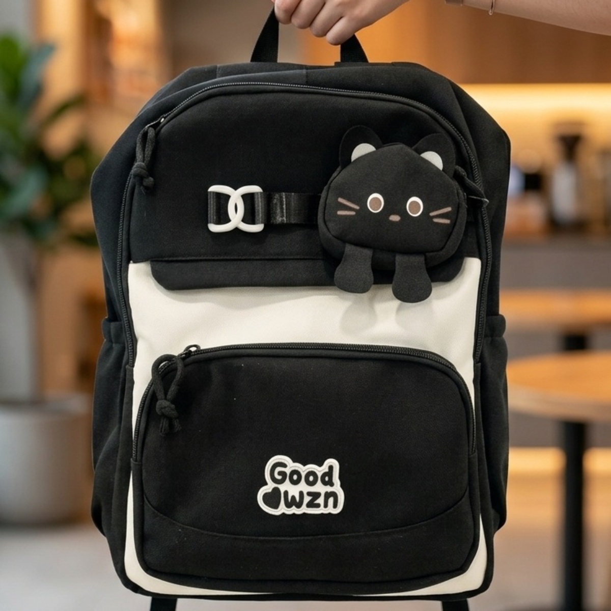 Good Wzn Backpack Black and White