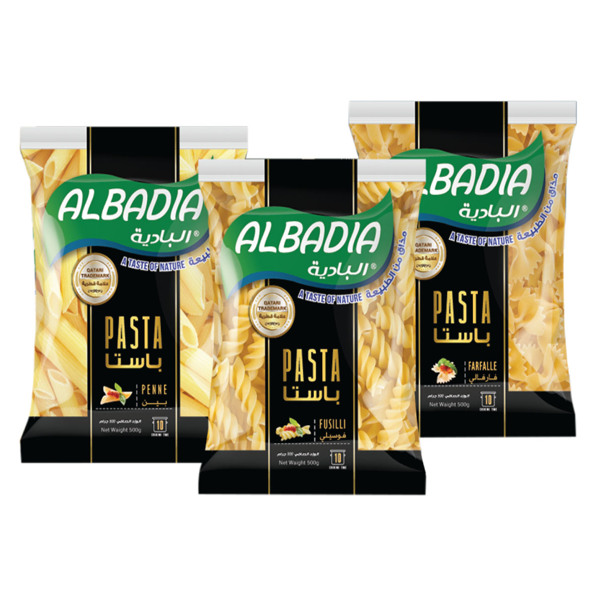 Al Badia Pasta Assorted 3 Pcs x 500gm
