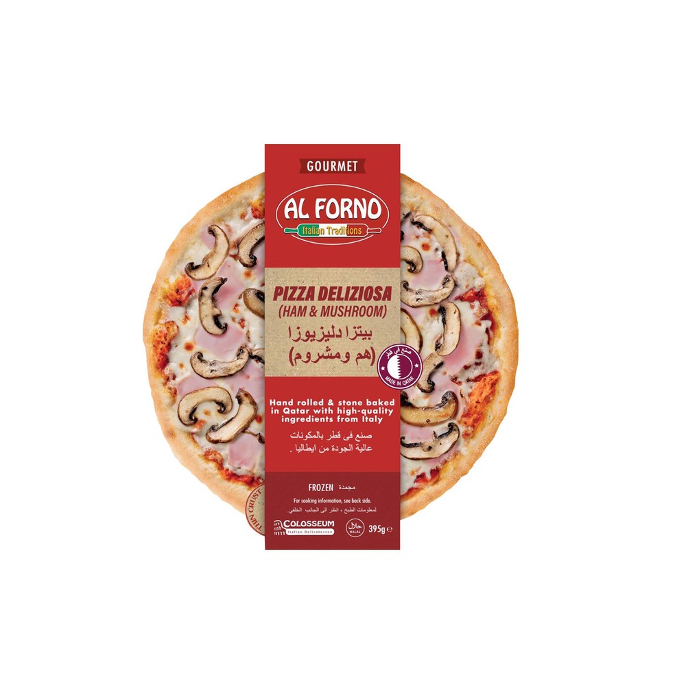 Al Forno Pizza Deliziosa Ham & Mushroom 395g
