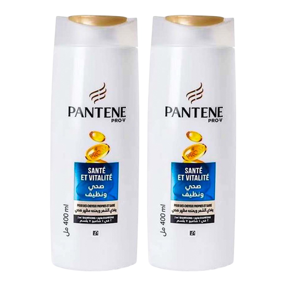 Pantene Pro V Sante et Vitalite 2 in 1 Shampoo 2x400ml
