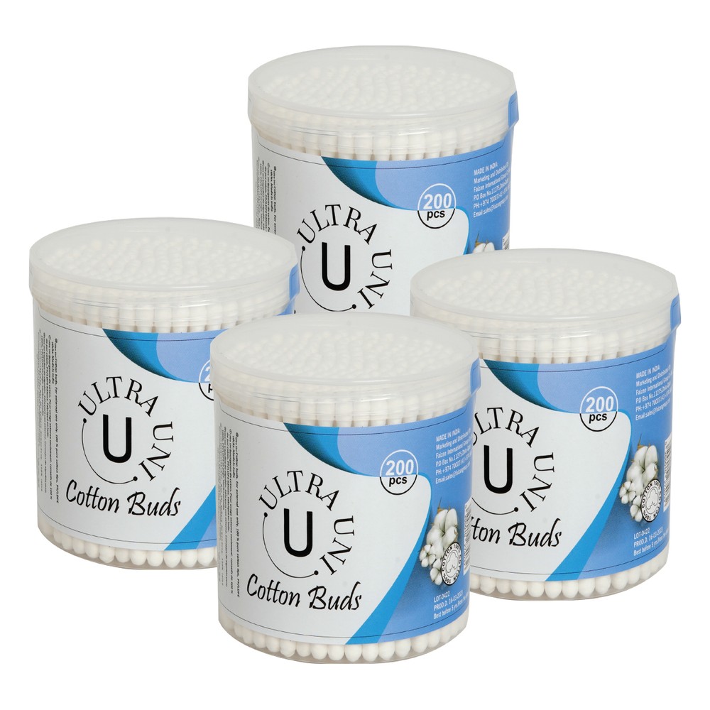 Ultra Uni Cotton Buds 4 Pack