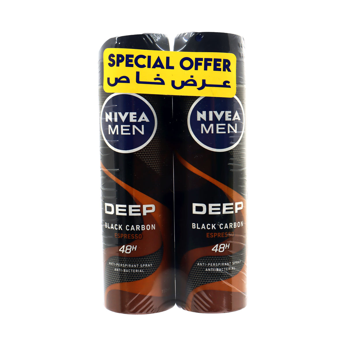 Nivea Men Deep Black Carbon Espresso Anti Perspirant 2x150ml