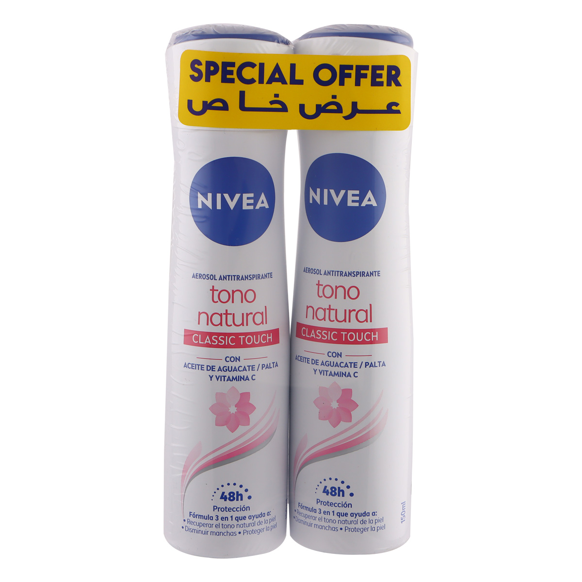 Nivea Tono Natural Classic Touch Anti Perspirant 2x150ml