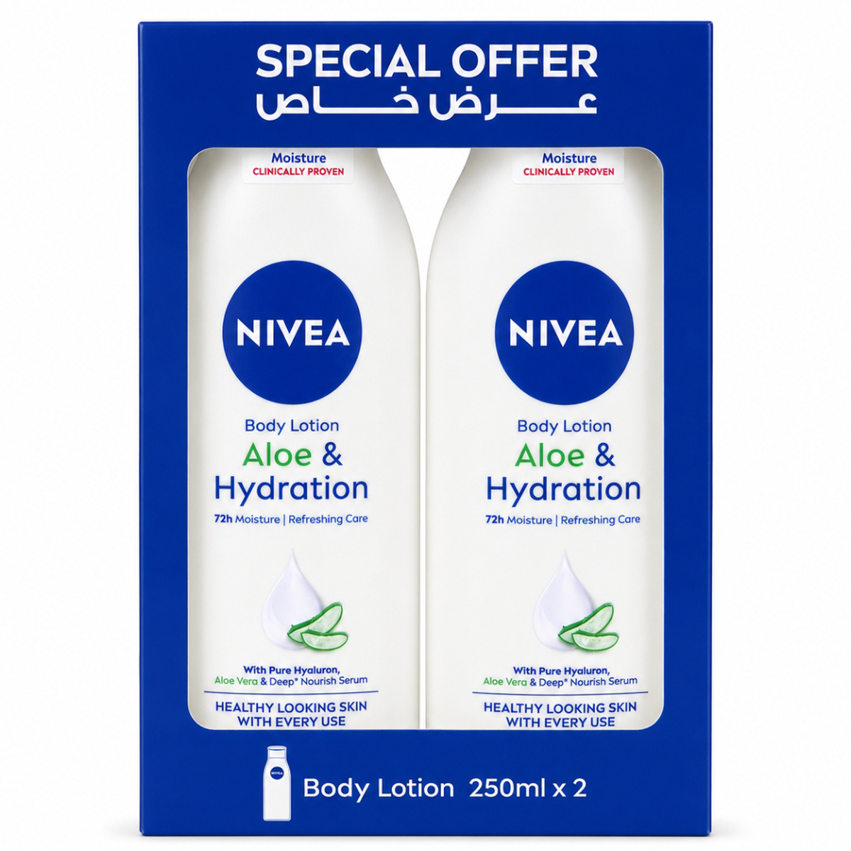 Nives Body Lotion Aloe & Hydration 2 x 250ml
