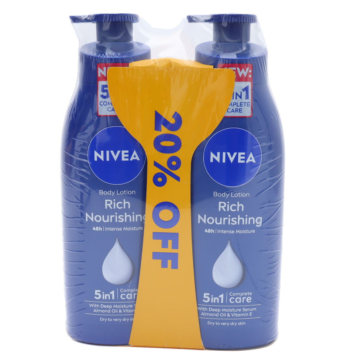 Nivea Body Lotion Rich Nourishing 5 In 1 Complete Care 2x400ml