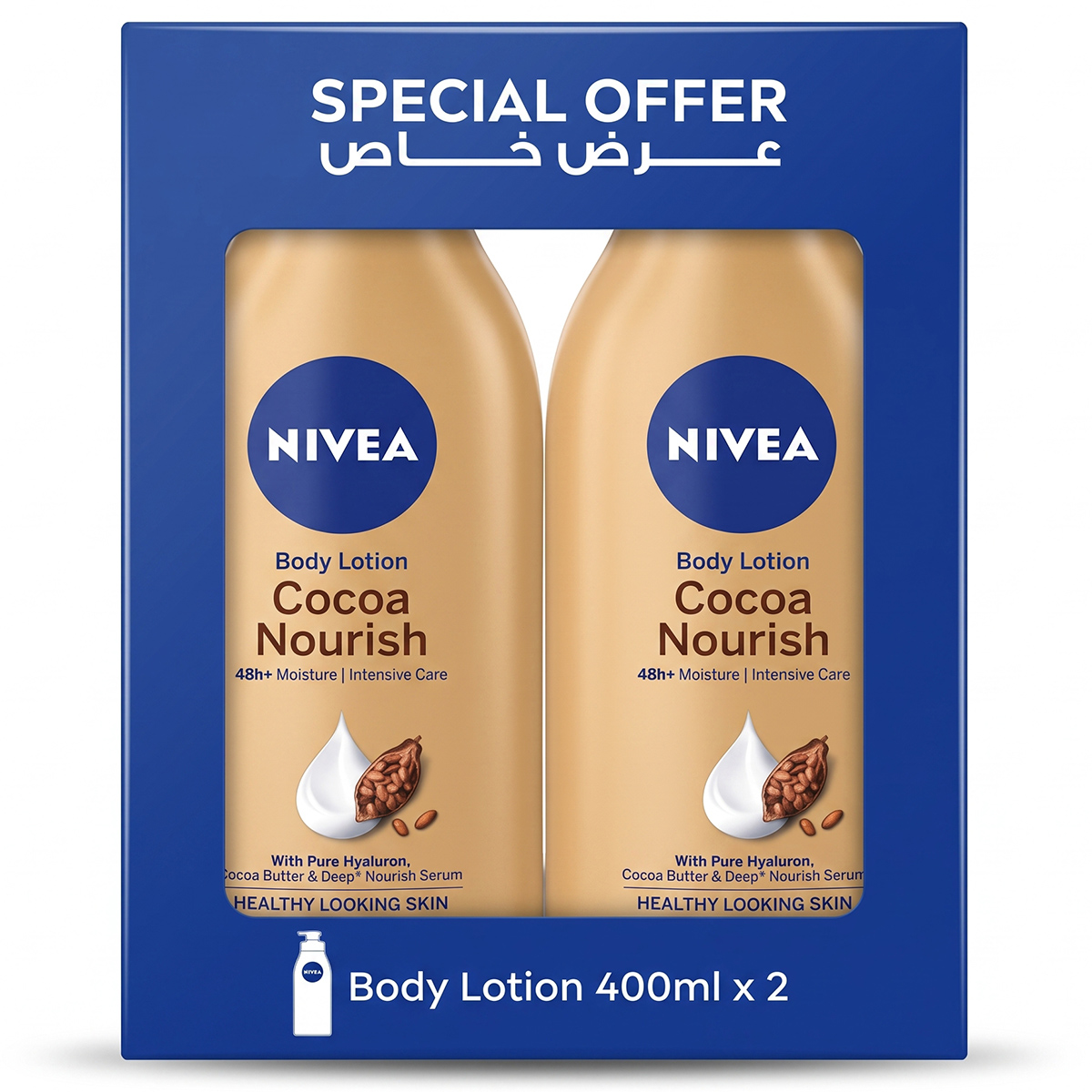 Nivea Body Lotion Cocoa Nourish 2x400ml