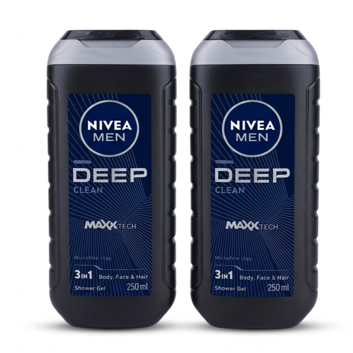 Nivea Men Deep Clean Shower Gel 2x250ml