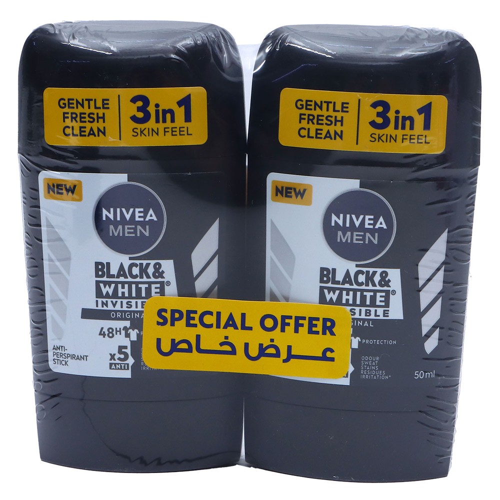 Nivea Black & White Invisible 2x50ml