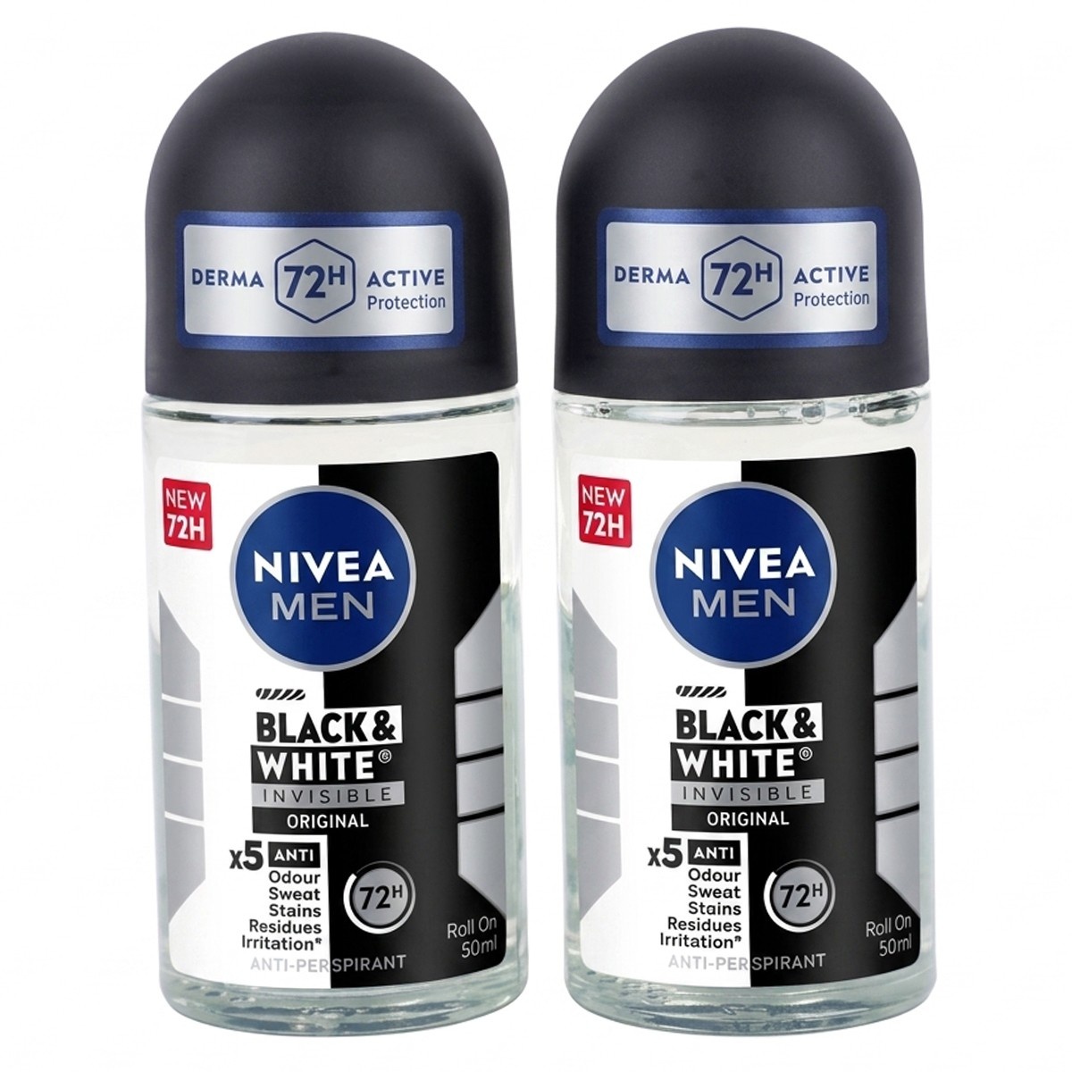 Nivea Men Black & White Invisible Anti-Perspirant Roll-On 50ml