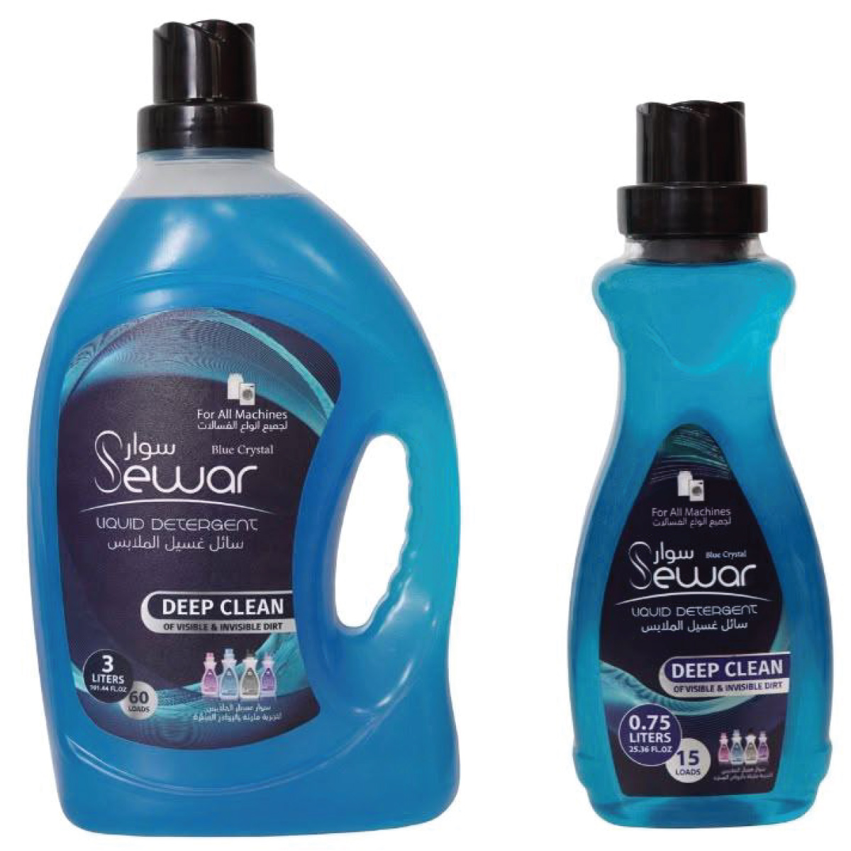 Sewar Liquid Detergent Blue Crystal + 3L 750ml