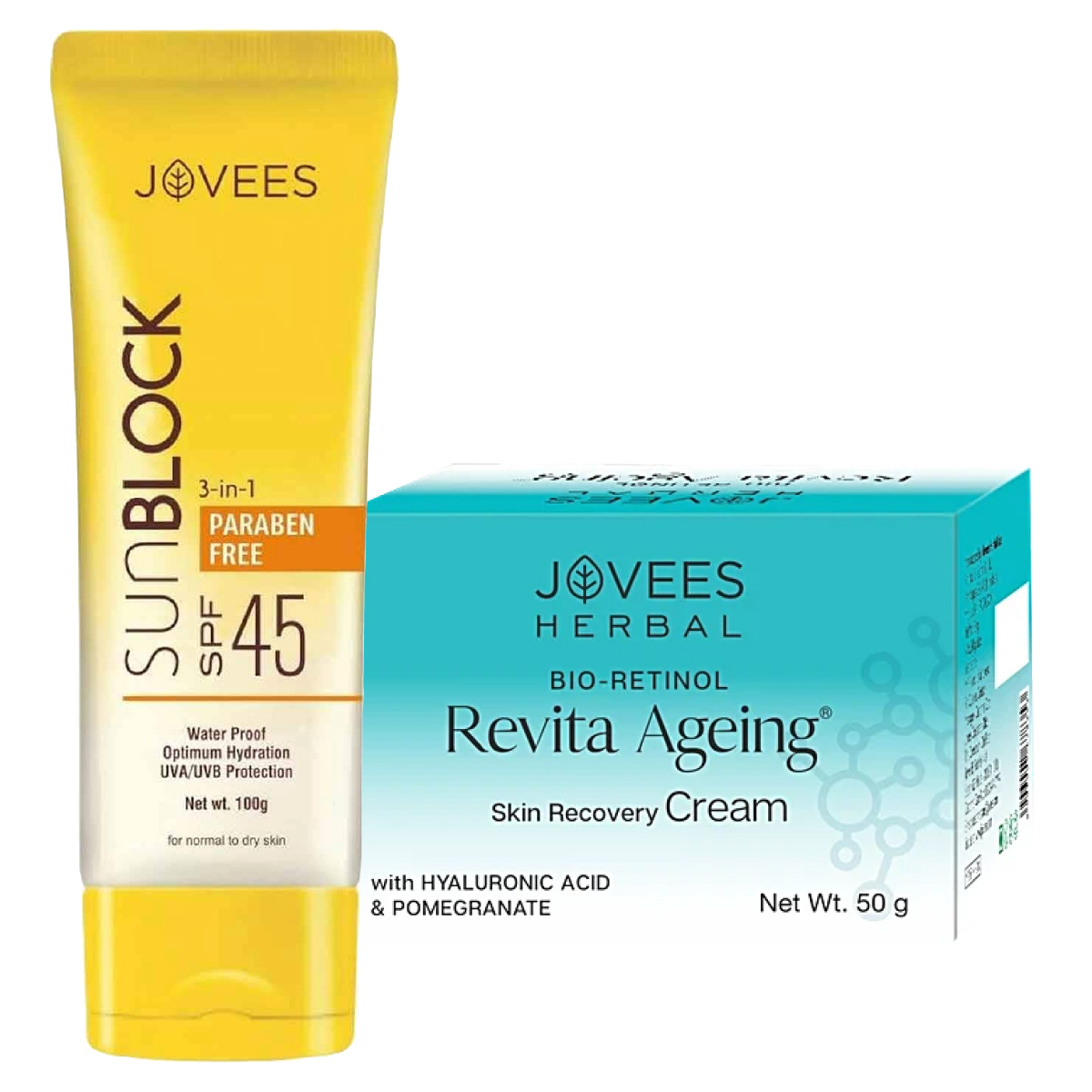 Jovees Sun Block 100g + Skin Recovery Cream 50g