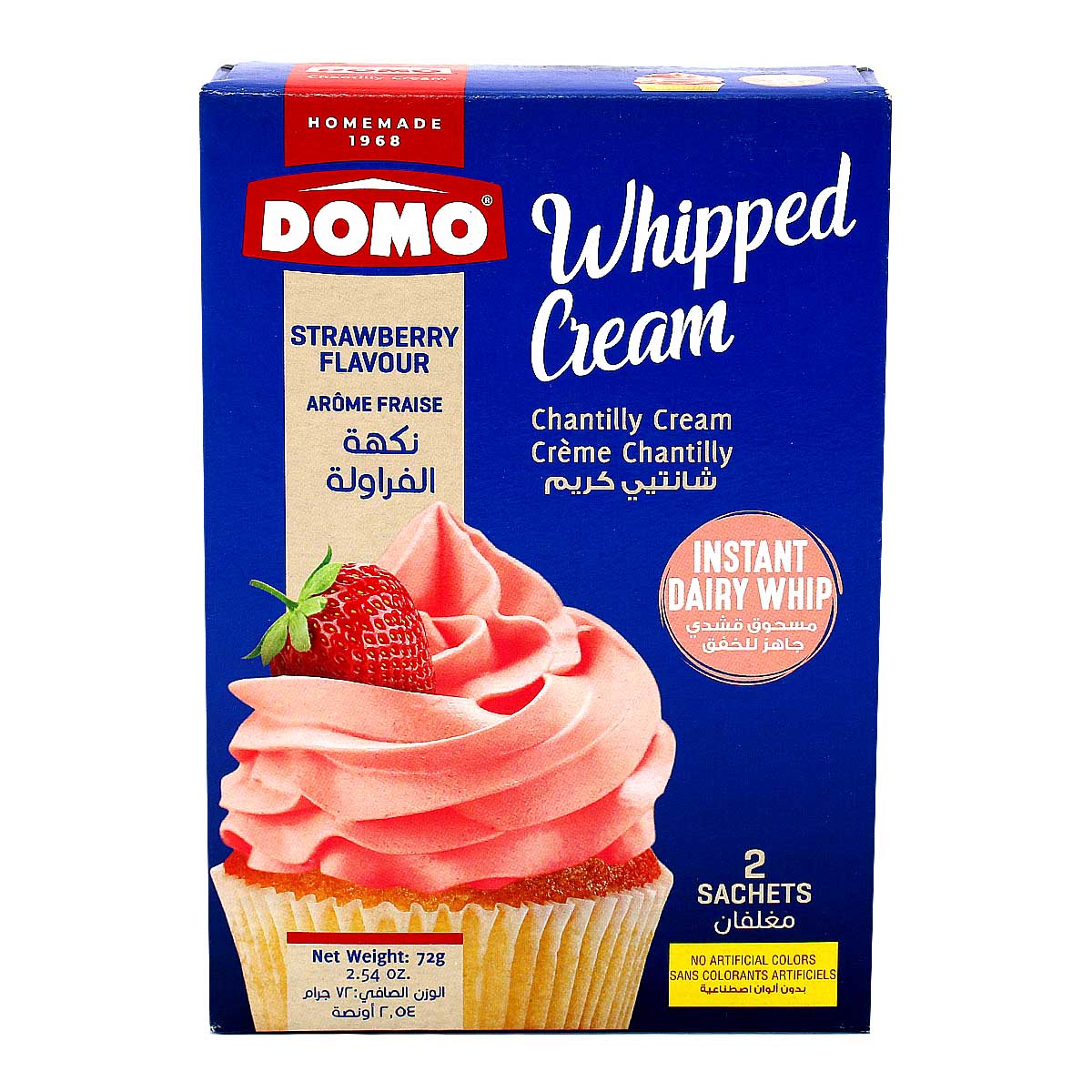 Domo Whipped Cream Strawberry Flavour 72g