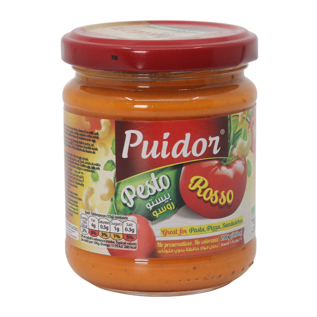Puidor Rosso Pesto Sauce 190g