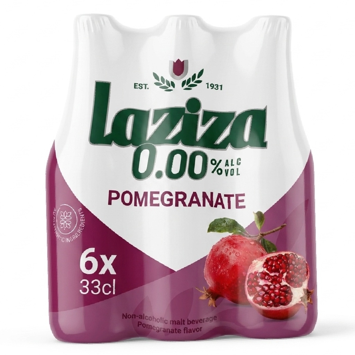 Laziza Pomegranate Non Alcoholic Malt Beverage 3x330ml