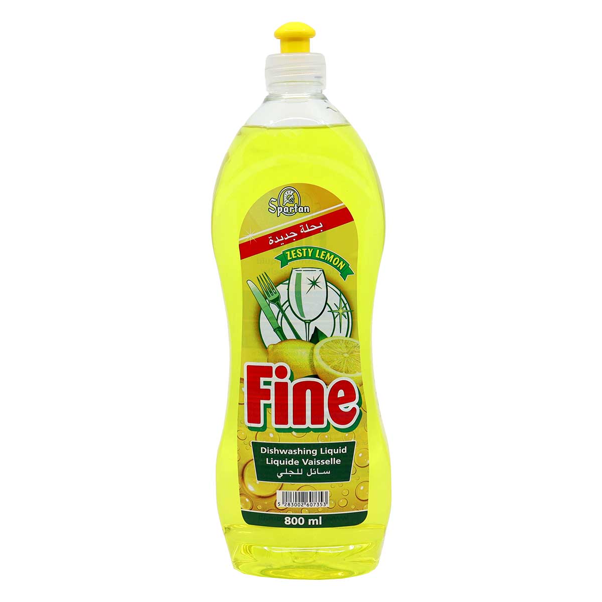 Spartan Fine Zesty Lemon Dishwashing Liquid 800ml