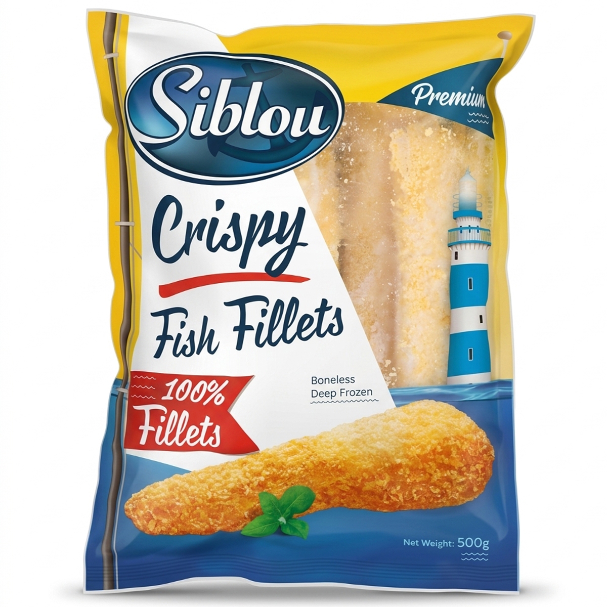Siblou Crispy Frozen Fish Fillets 500g