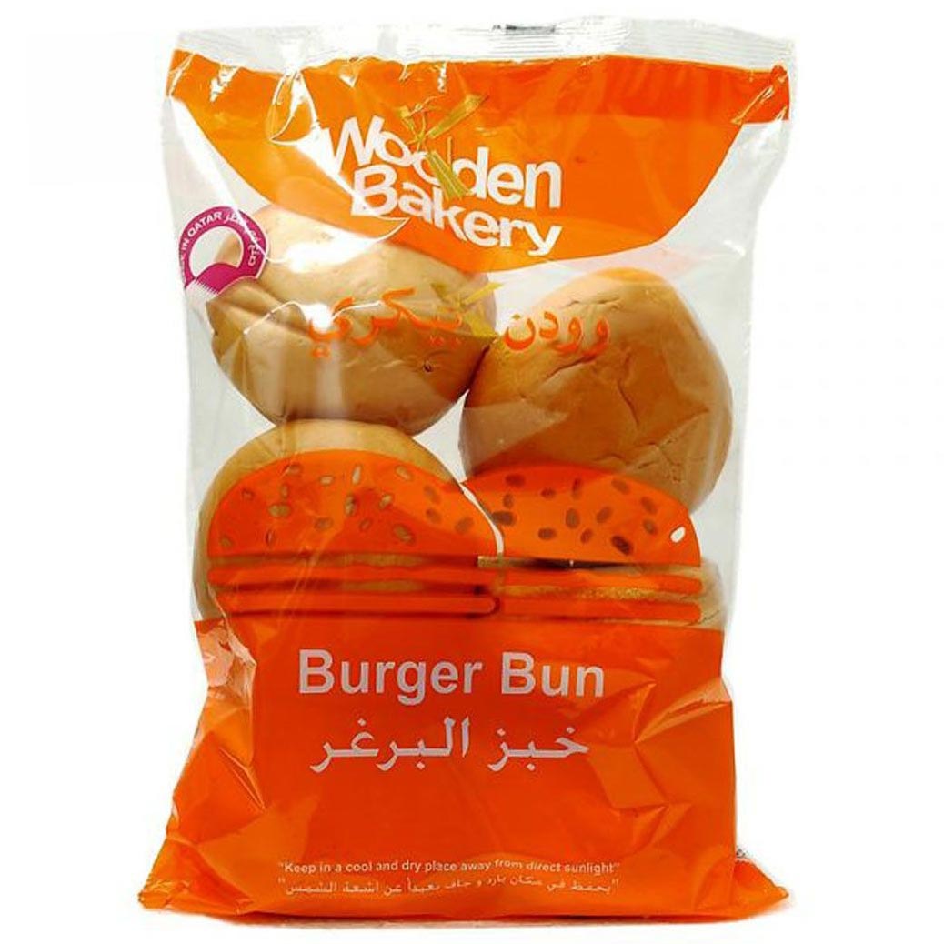 خبز برجر خشبي 6 قطع