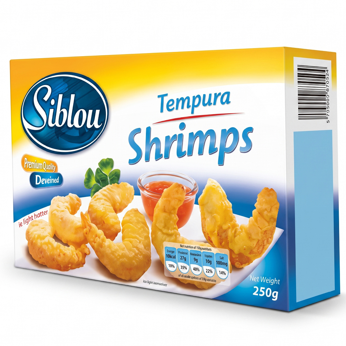 Siblou Frozen Shrimps Tempura 250g