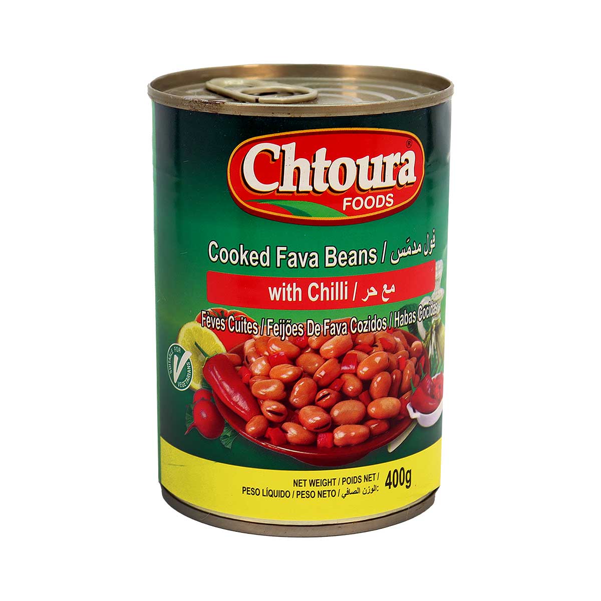 Chtoura Food Cooked Fava Beans With Chilli 400g