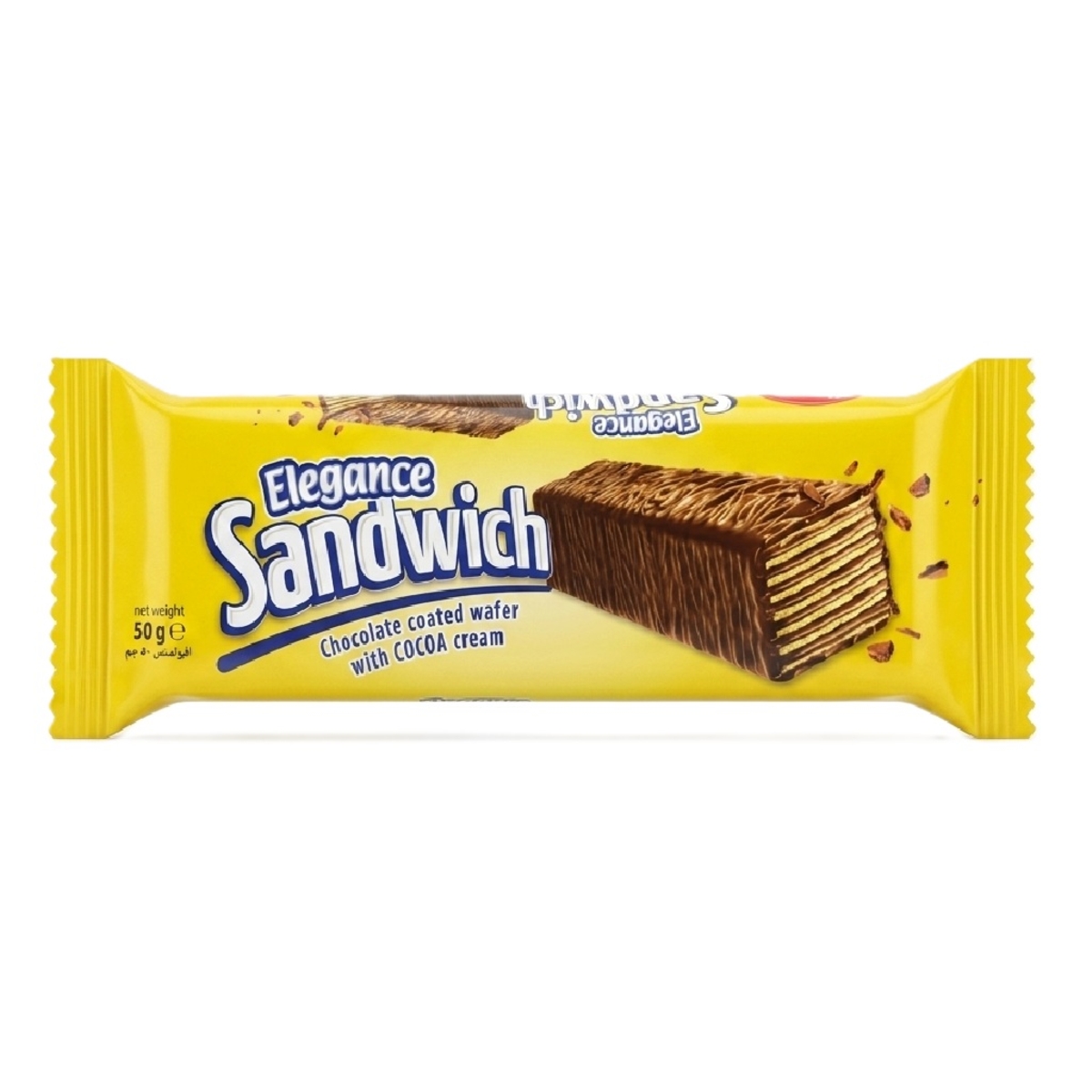 Elegance Sandwich Chocolate Coated Wafer with Cocoa Cream 50g