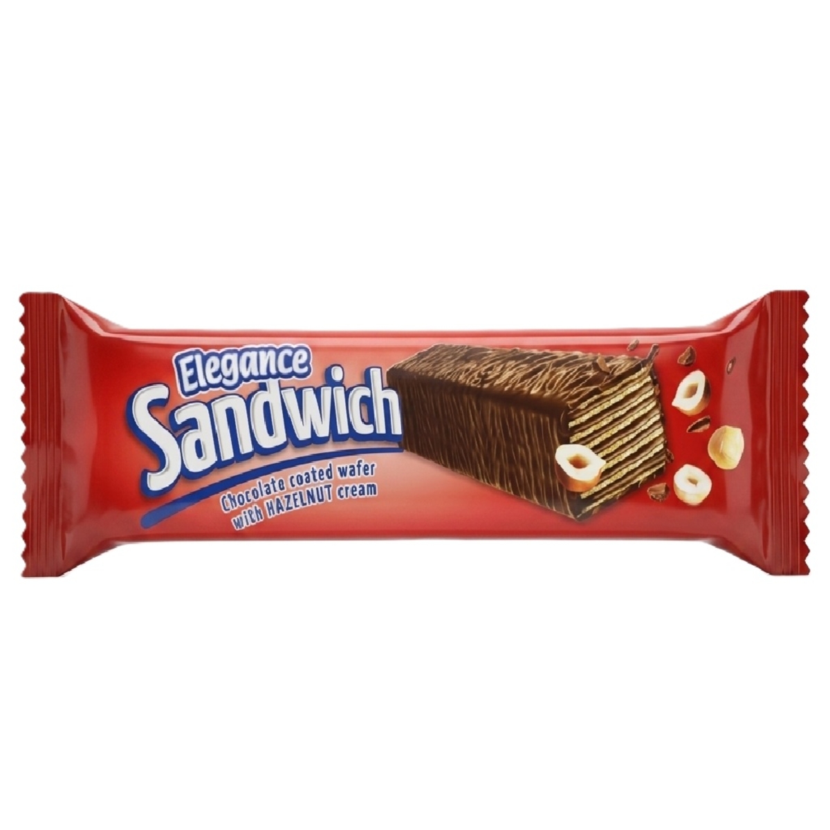 Elegance Sandwich Chocolate Coated Wafer with Hazelnut Cream 50g
