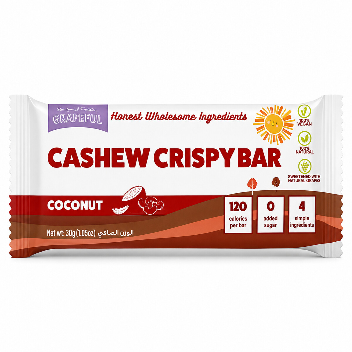 Cashew Crispy Bar Coconut 30g