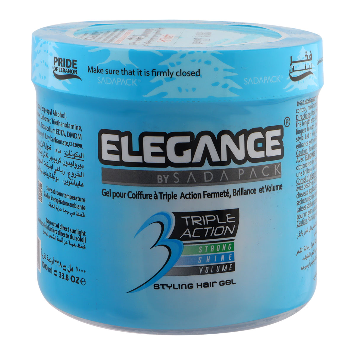 Elegance Triple Action Styling Hair Gel 1kg
