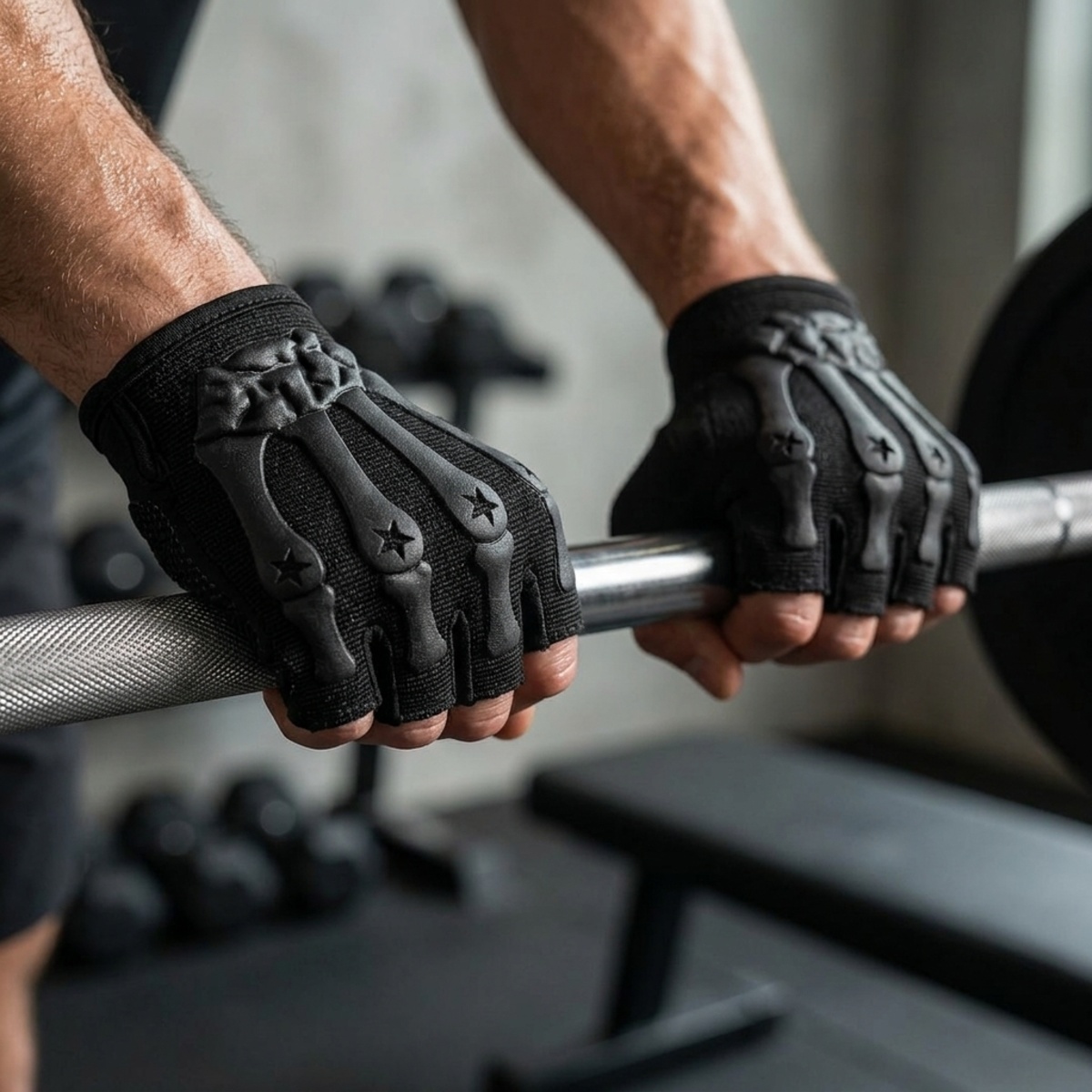 Skeleton Design Gym Gloves