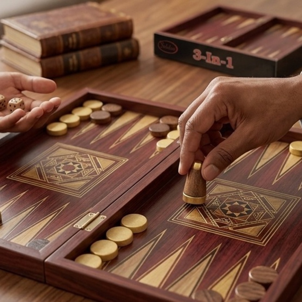 3-In-1 Chess, Checkers, Backgammon Set