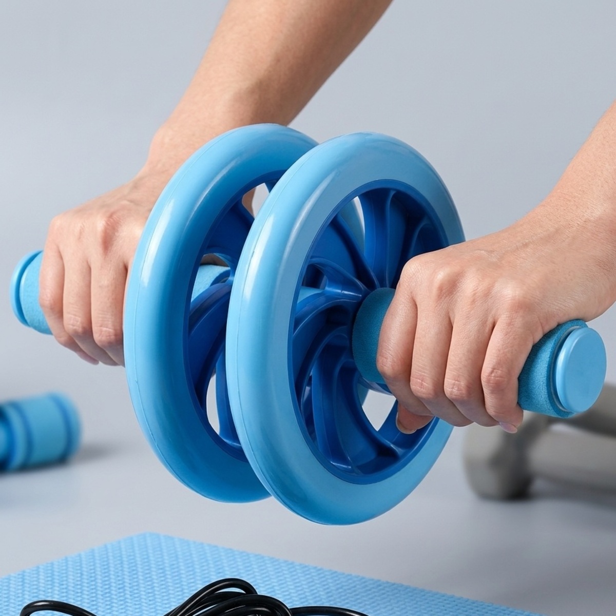 Exercise Ab Roller And Push-Up Bars Set