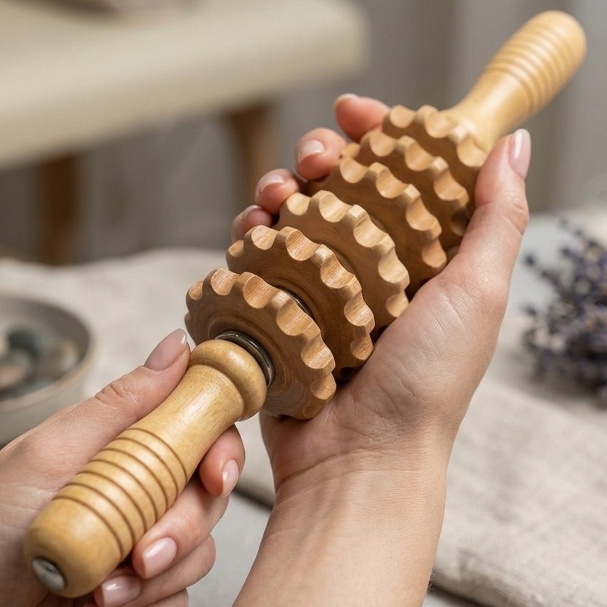 Wooden Handheld Massager